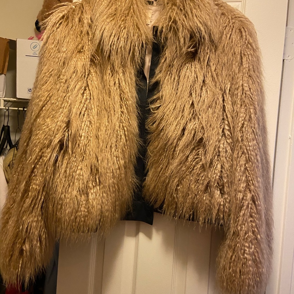 H&M faux fur jacket. Worn once